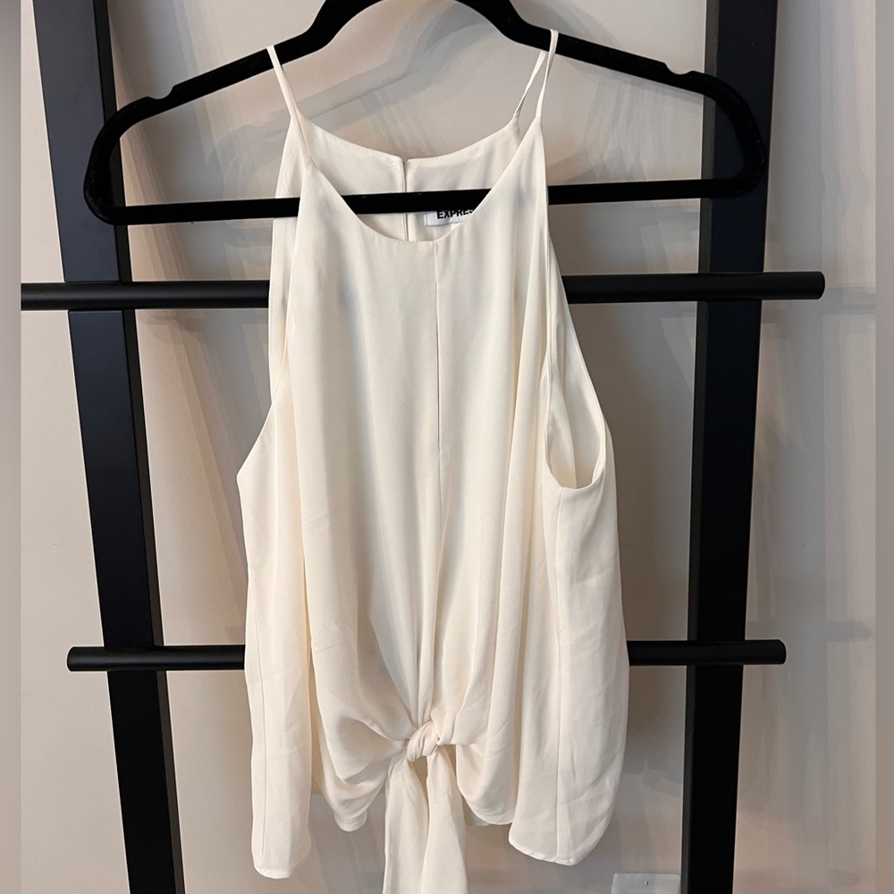 Express Halter neck tank with tie waist - never worn